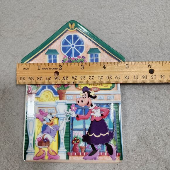 Daisy's Flower Shop Plate 325B Mickey's Village Disney Bradford Exchange Plate - Picture 3 of 8